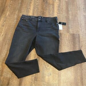 NWT Ralph Lauren High Rise Skinny Ankle Super Stretch Black Jeans Size 14W